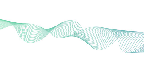 Fototapeta premium Abstract Flowing Wave Lines on White. Smooth Fluid Lines Abstract Art for background