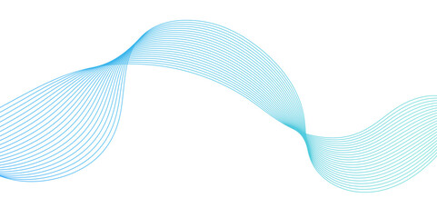 Abstract Flowing Wave Lines on White. Smooth Fluid Lines Abstract Art for background