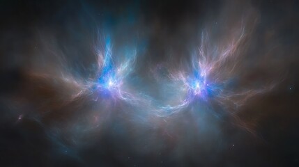 Obraz premium Cosmic nebulae exhibit vibrant color and swirling patterns.