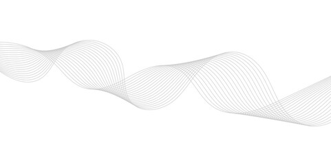 Abstract Flowing Wave Lines on White. Smooth Fluid Lines Abstract Art for background