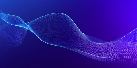 Transparent abstract wave with blue and purple gradient on vibrant background
