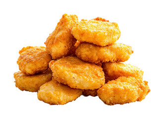 Delicious chicken nuggets recipe home kitchen food cozy culinary delight. Isolated on transparent background, png.