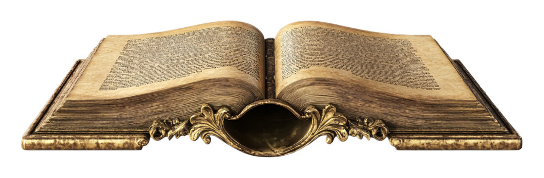 Gospel Book Holder for Displaying Sacred Texts - Isolated on White Background