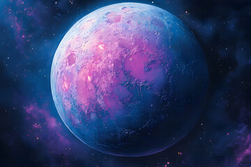 Fototapeta premium A vibrant, otherworldly celestial sphere glows with cosmic hues.