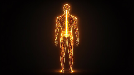 Understanding nerve damage detailed illustration of neural pathways in the human body