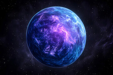 Obraz premium Cosmic energy flows across a vibrant, otherworldly planet.