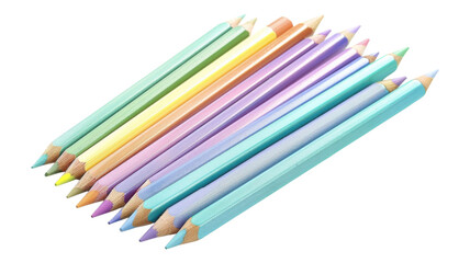 Fototapeta premium Pastel Colored Pencils Arranged for Art and Design Projects