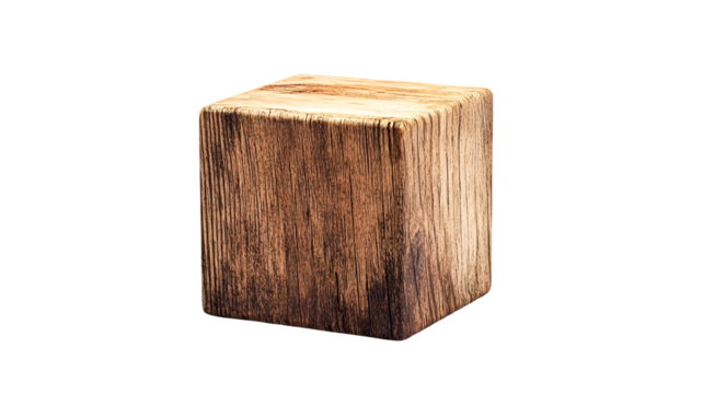 Rustic Wooden Cube Simple Elegance Natural Texture