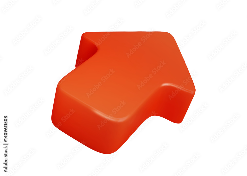 Poster red arrow 3d pointer. vector mouse cursor. computer interface. click cursor icon png