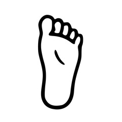 Obraz premium Footprint Simple Black and White Illustration