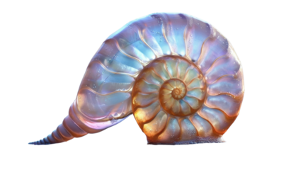 Stunning Spiral Shell on Wet Sand Ultra HD Beach Stock Photo