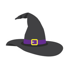 fedora halloween witch hat icon illustration vector
