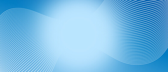 Smooth wave lines texture. White undulate stripes on light blue background. Warped and curved lines wallpaper. Sea water or air wind concept