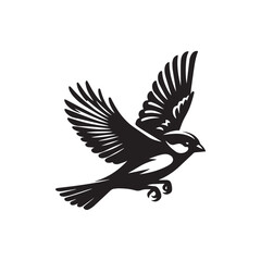 sparrow silhouette vector