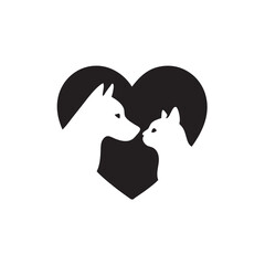 dog and cat logo