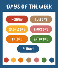 Cute set of hand-drawn colorful sticker journal label collections vector printable