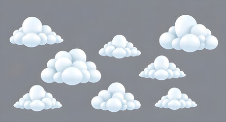 Fototapeta premium set of clouds 