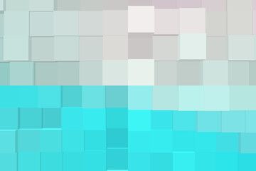 Abstract cyan and white square pixel design. Minimalist grid composition with clean cyan and white blocks. Perfect for UI design, infographics, tech dashboards, and modern branding. tech UI design.