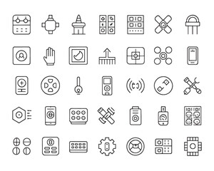 UI Controls Vector Line Icons