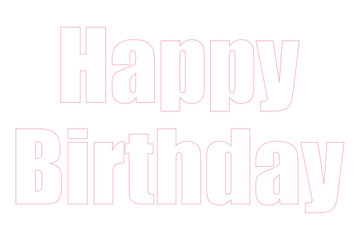 Happy Birthday（誕生日おめでとう）のシンプルなロゴマーク

