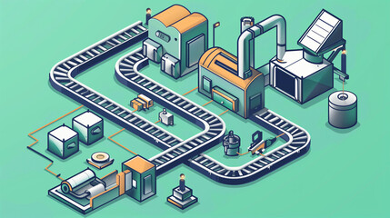 Obraz premium Product iteration concept - 2D illustration of development stages showing evolution from prototype to final version with arrows and design elements