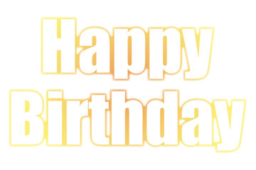 Happy Birthday（誕生日おめでとう）のシンプルなロゴマーク
