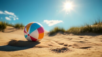 Obraz premium beach ball on the beach