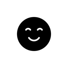 Fototapeta premium Smiling face icon. Minimalist drawing depicting happiness, positivity, and good vibes. Perfect for use in UI design, social media, ETC