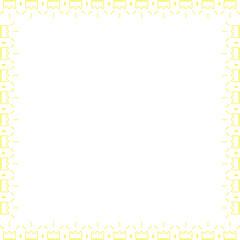 Baby shower frame. Crown doodle childish template. Rectangle border with empty space for your text