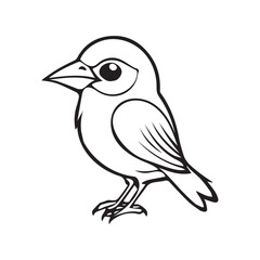 vector illustration of a bird on a branch