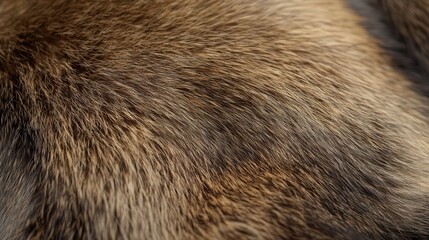 Close-up view of rich, brown-toned animal fur.