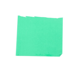 Strip of green adhesive tape isolated on white, top view