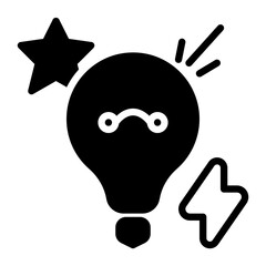 Light Bulb icon, glyph icon style
