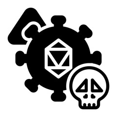 Obraz premium Virus icon, glyph icon style