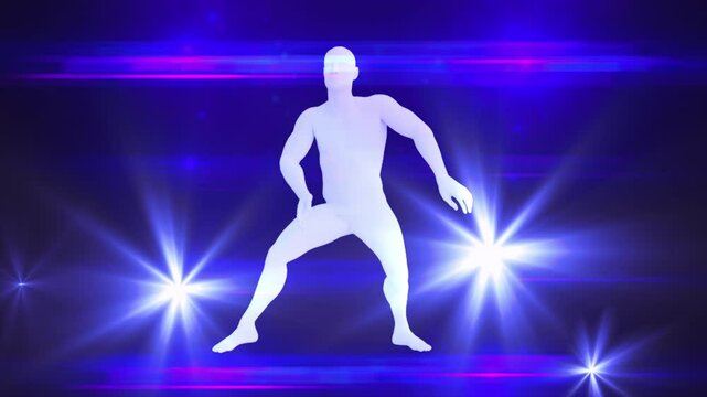 Man body dancing. Computer generated 3d render