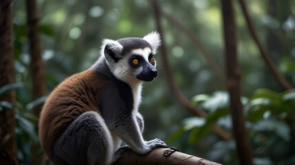 Fototapeta premium ring tailed lemur
