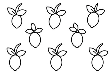 Fototapeta premium honeyberry line art elegant botanical illustration design