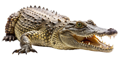 Fototapeta premium Crocodile isolated on white background PNG