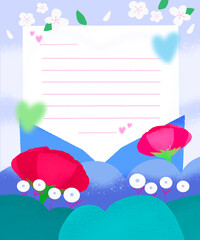 카네이션 편지지