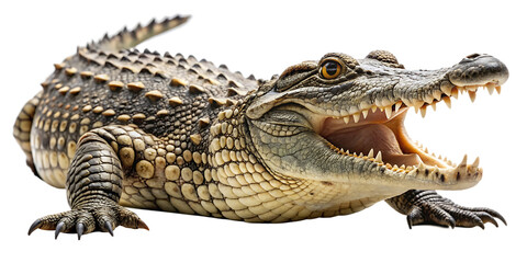 Fototapeta premium Crocodile isolated on white background PNG