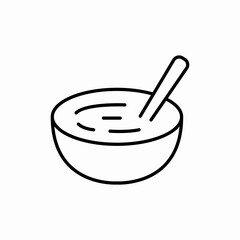 Hot soup bowl food icon vector sign