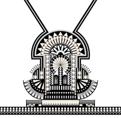 chest, back pattern design, blue and black stripes. chest, collar pattern design, black and yellow design