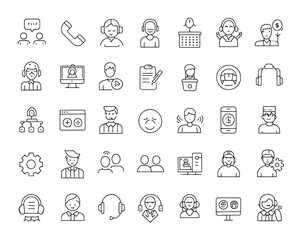 Customer Help Icons Collection