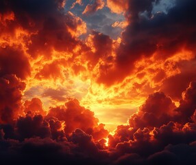 Fototapeta premium Fire Cloud Landscape