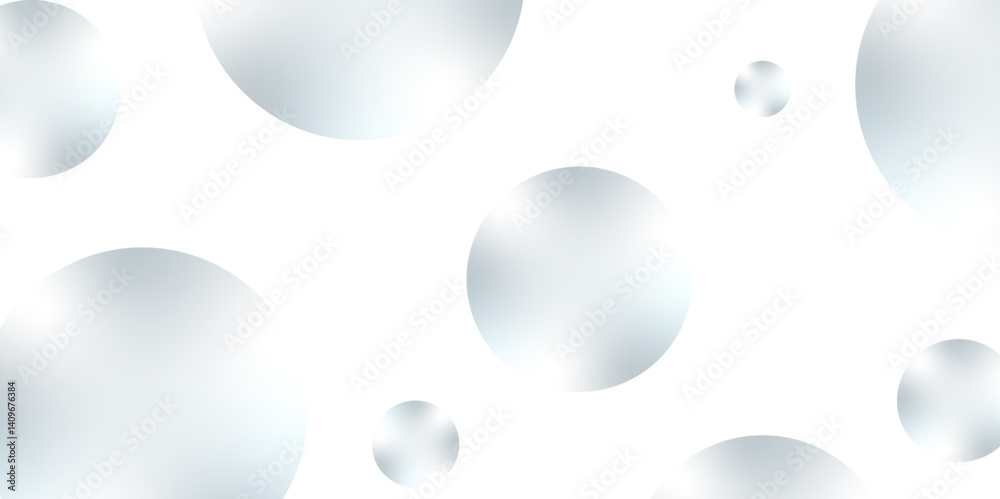 Aufkleber abstract illustration of randomly arranged blue rings with soft shadows on white background .graphic