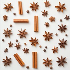 A beautiful star anise paired with fresh cinnamon sticks is ideal for various culinary and aromatic applications