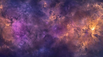 Obraz premium Stunning cosmic background featuring vibrant shades of purple, orange, and deep space elements, ideal for space-themed projects and designs.