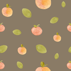 Cute Watercolor Apples Seamless Pattern, Nursery Decoration, Scrapbook Papers, Baby Pattern, Fabric Design. Perfect for fabric design, stationery, branding, packaging and background. 