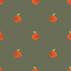 Cute Watercolor Apples Seamless Pattern, Nursery Decoration, Scrapbook Papers, Baby Pattern, Fabric Design. Perfect for fabric design, stationery, branding, packaging and background. 