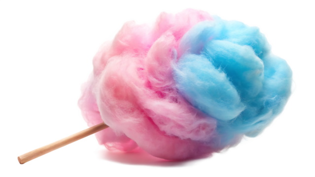 Tasty cotton candy isolated on white background